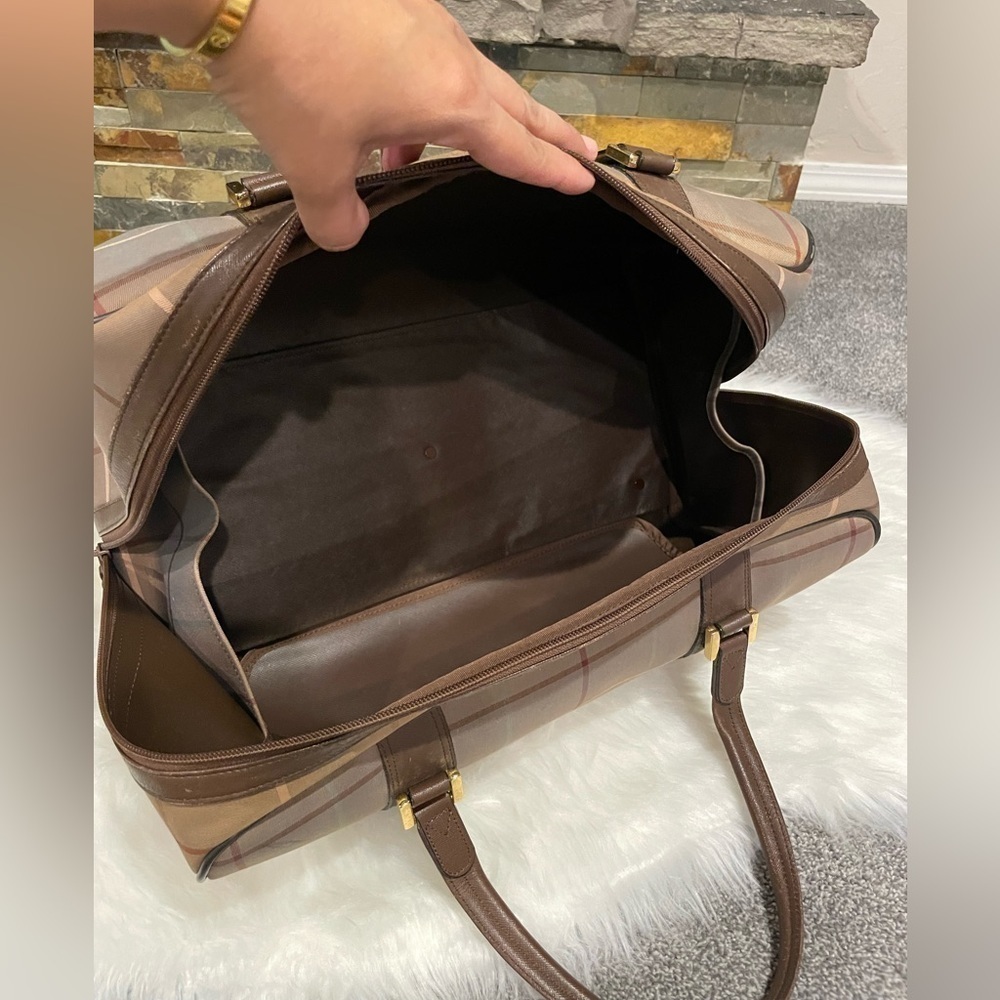 Vintage Burberrys Nova Check Travel Boston Bag - Picture 4 of 16